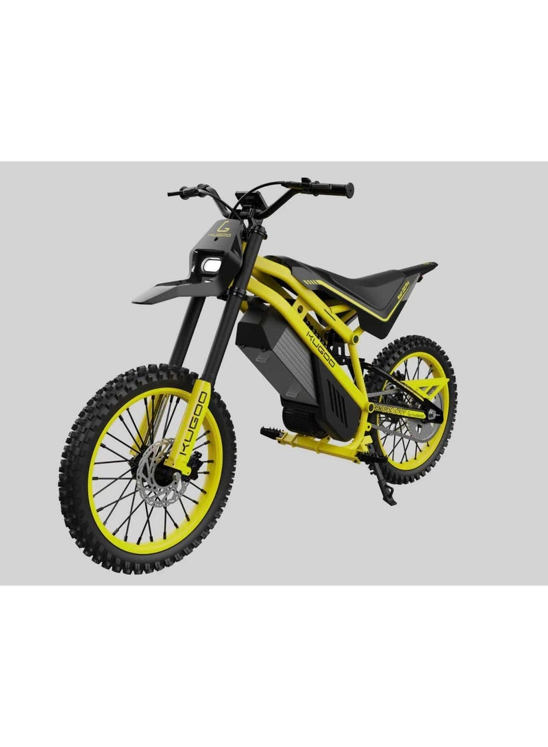 كي يو جي أو أو Kugoo Wish 02 Pro Electric Dirt Bike 4000W Peak Power Speed upto 70 km/h Range upto 60 km Per Charge Max Load 150 kg - Yellow Color - Image 3